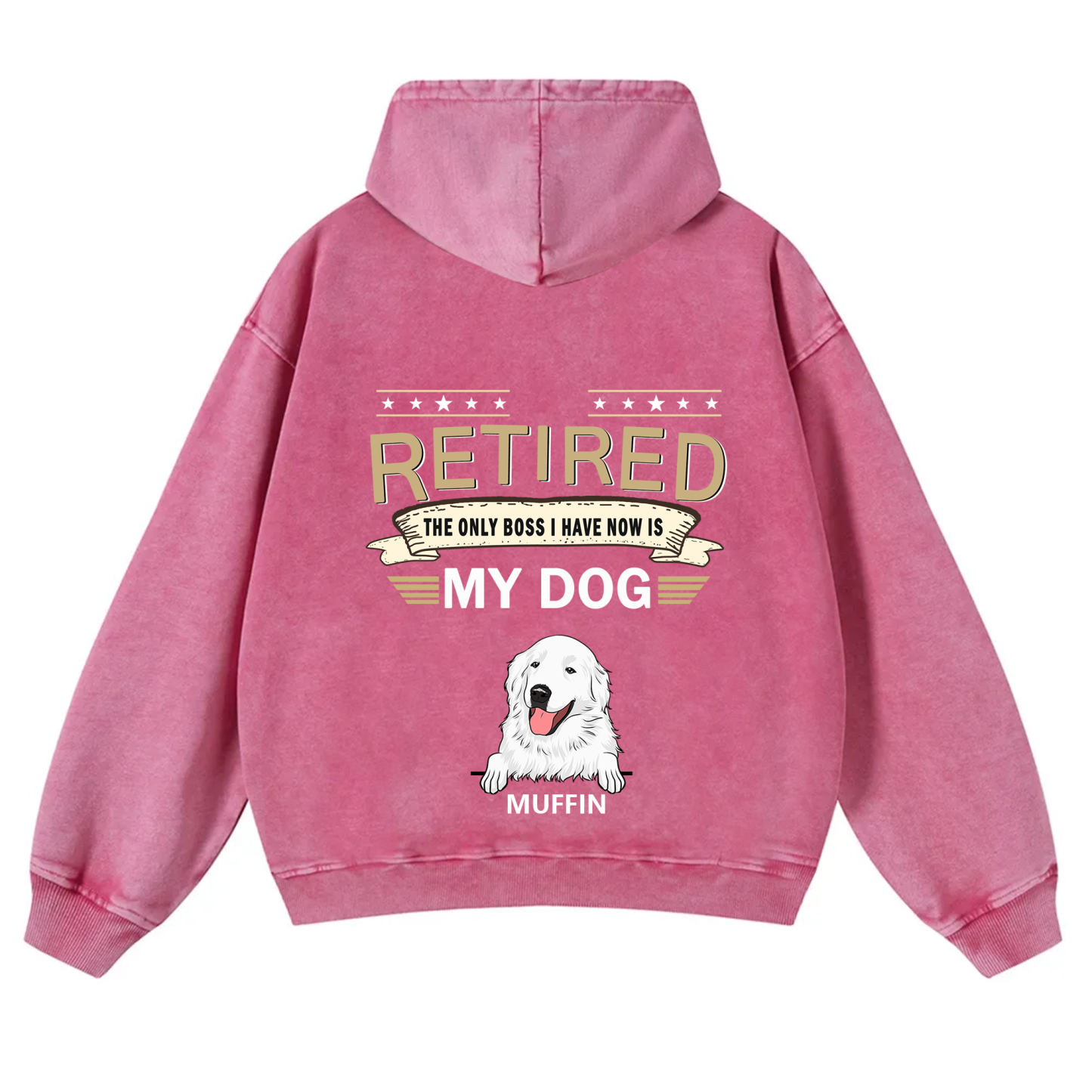 The Only Boss I Have - Personalized Custom Unisex Washed Hoodie