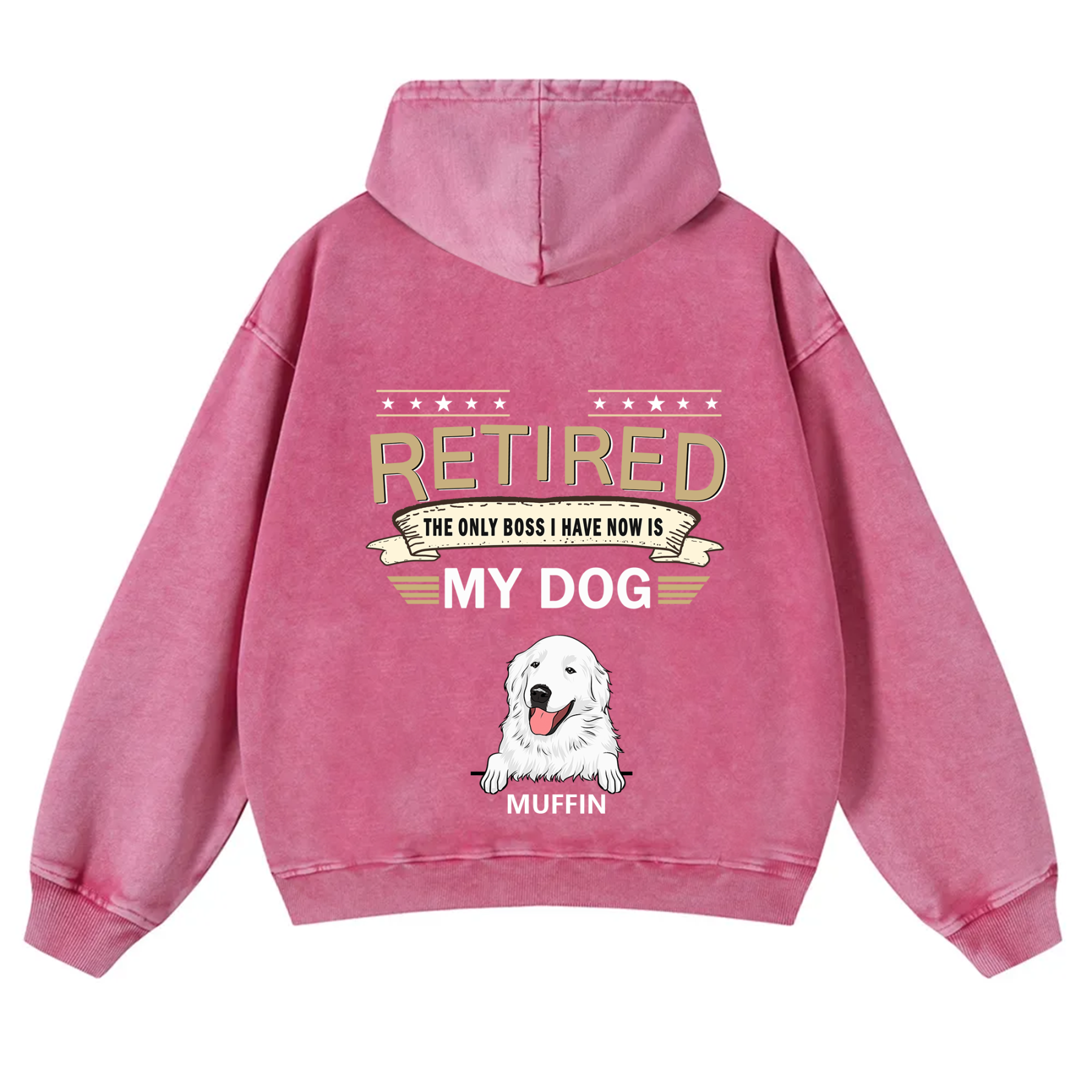The Only Boss I Have - Personalized Custom Unisex Washed Hoodie