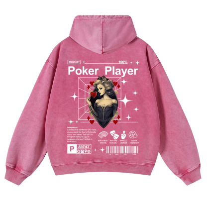 Poker Player  Washed Hoodie wearishow