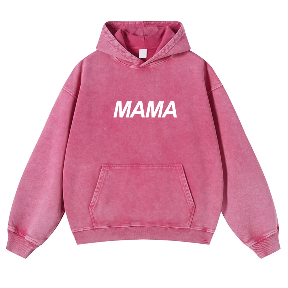 Mama Washed Hoodie wearishow