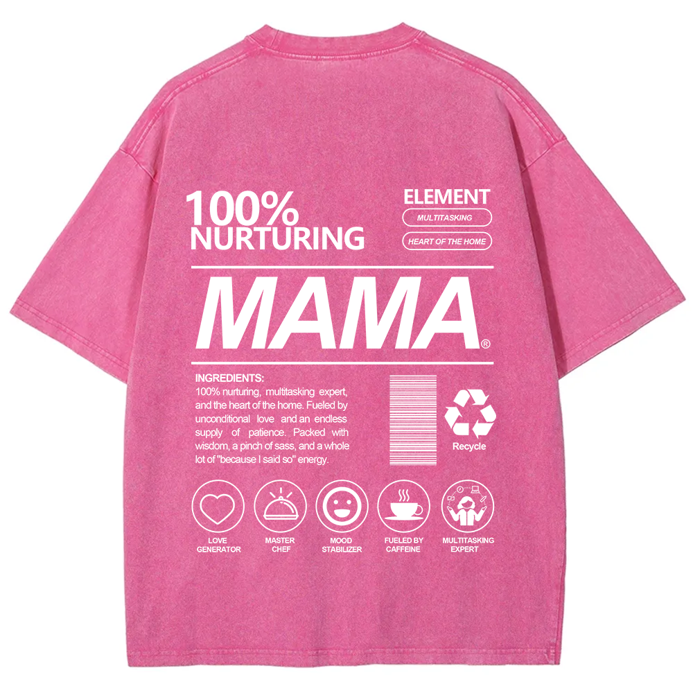 Mama Unisex Fit Washed T-Shirt