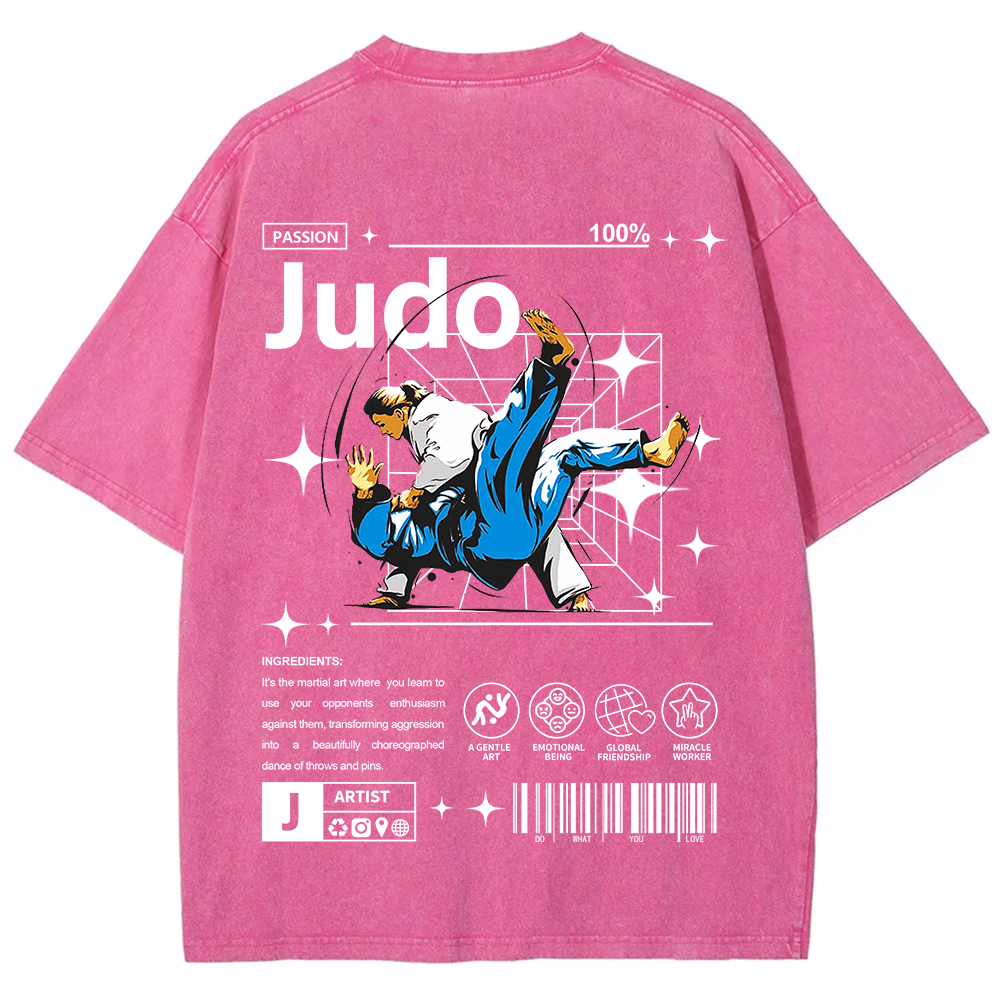 Judo Unisex Fit Washed T-Shirt