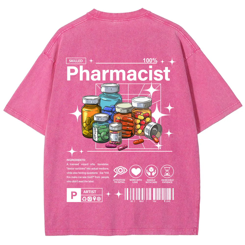 Pharmacist Unisex Fit Washed T-Shirt