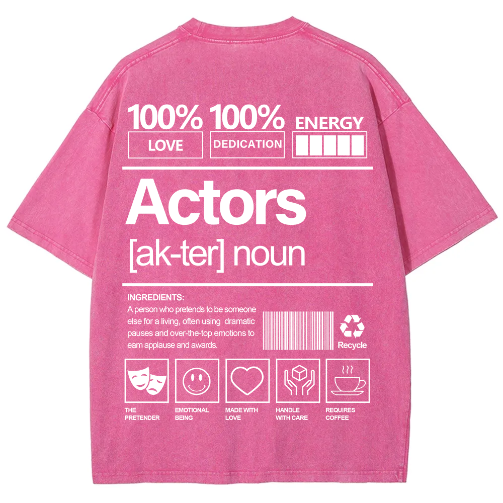 Actors Unisex Fit Washed T-Shirt