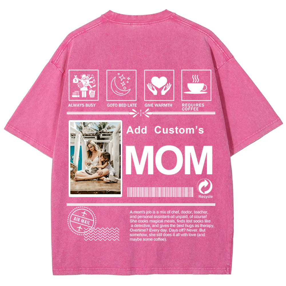 MOM Custom Unisex Fit Washed T-Shirt