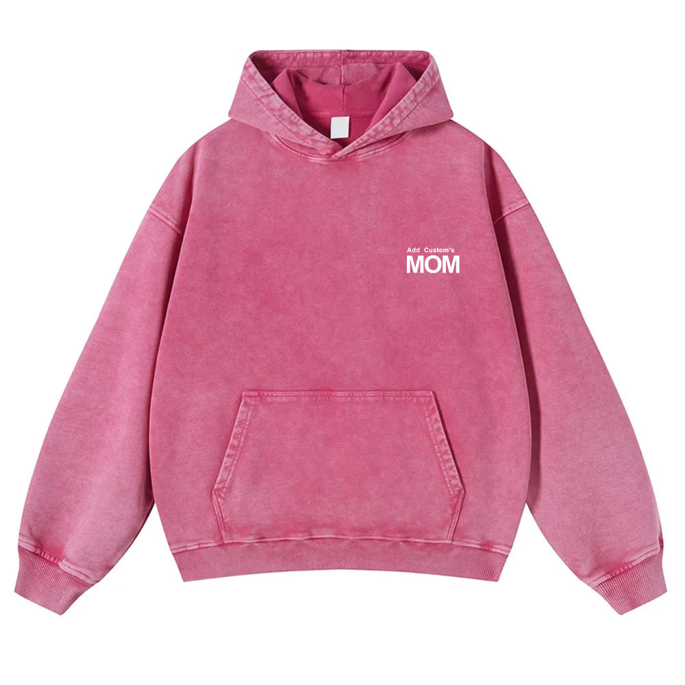 MOM Custom Casual Washed Hoodie wearishow