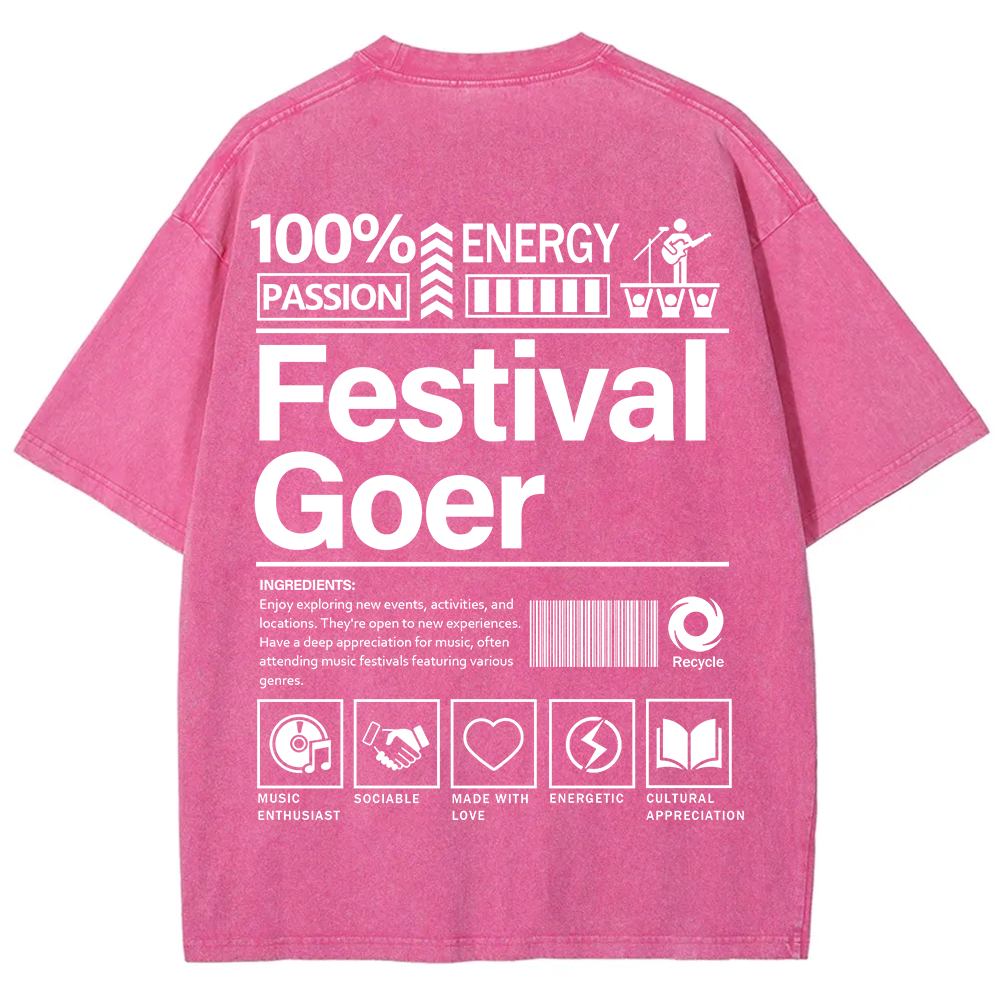Festival Goer Unisex Fit Washed T-Shirt
