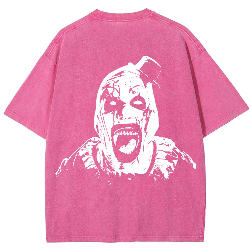 Unisex Vintage Washed Terrifier 3 Art The Santa Clown T-shirt