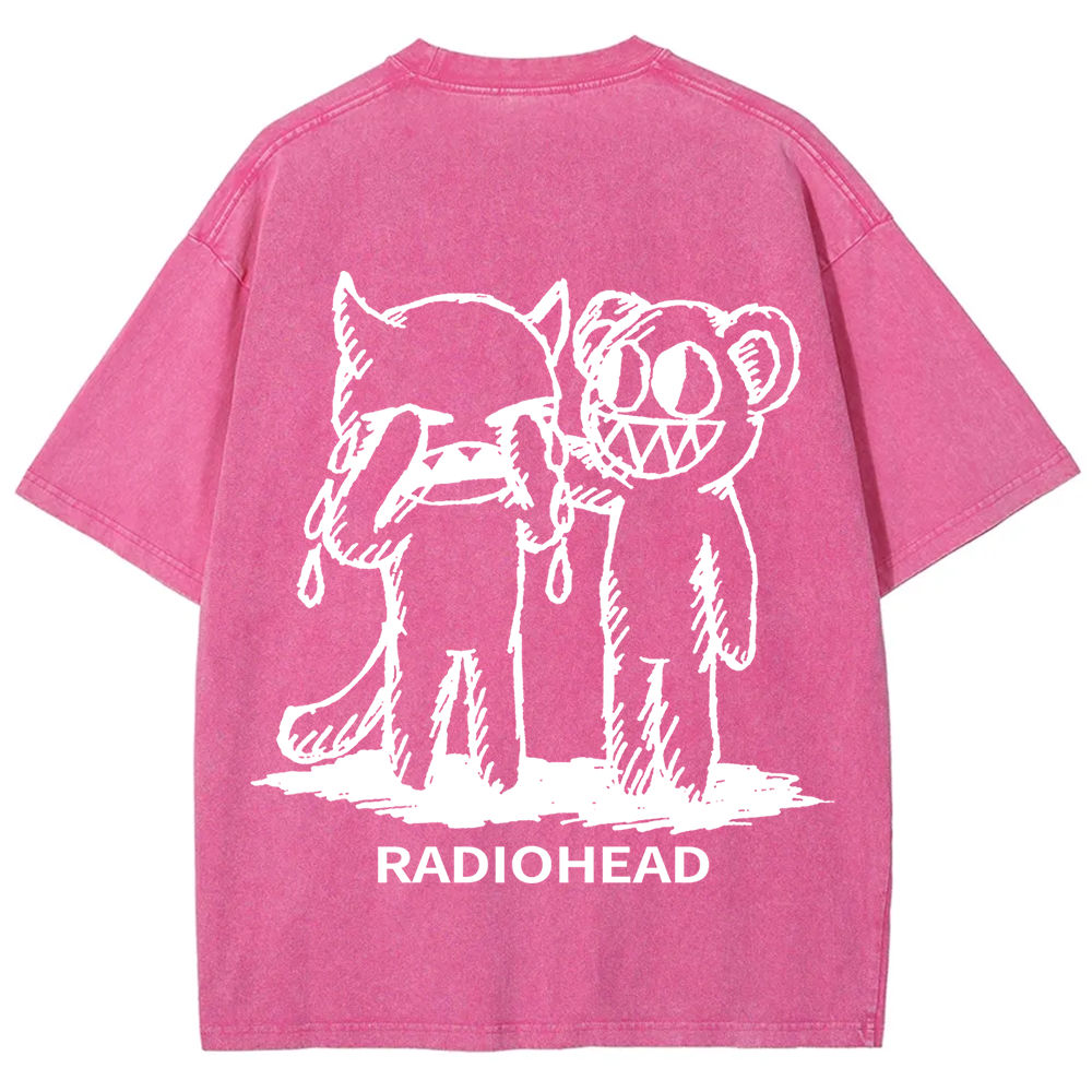 Unisex washed  Radiohead T-shirt