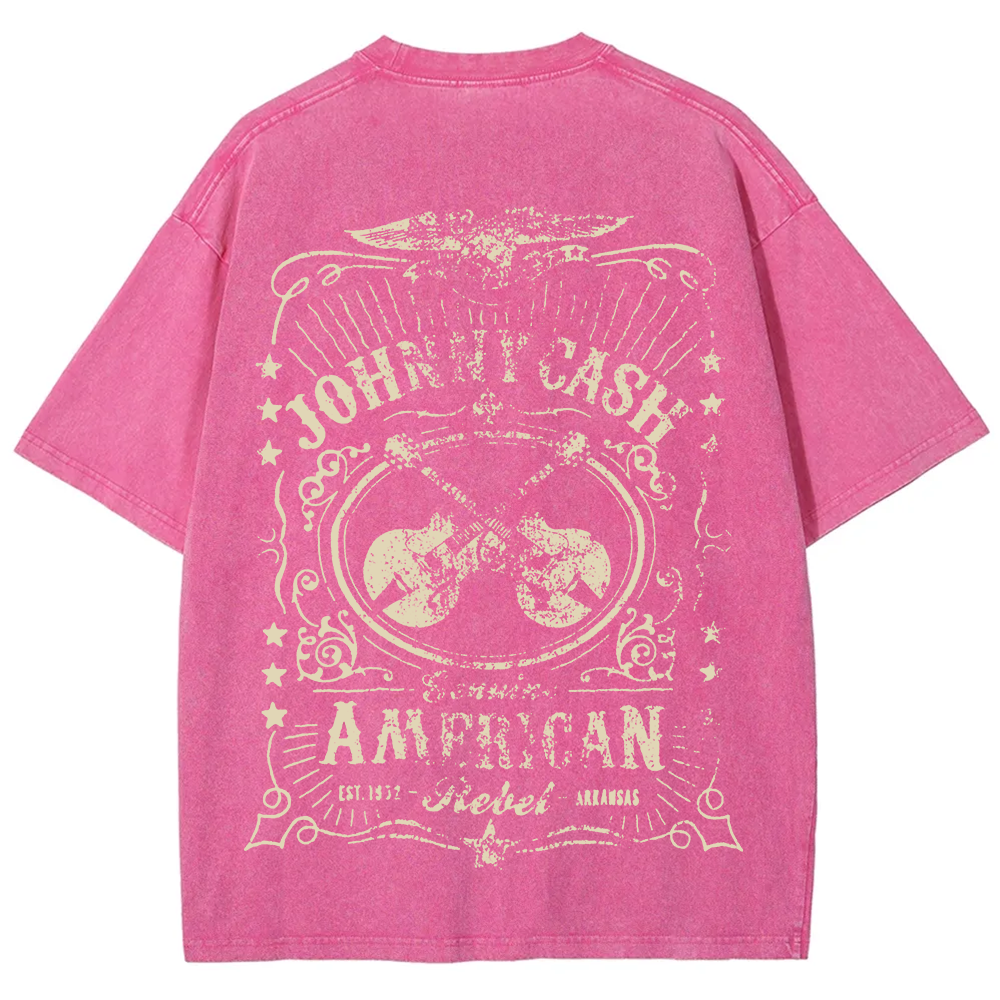 Unisex Vintage Washed Johnny Cash T-shirt
