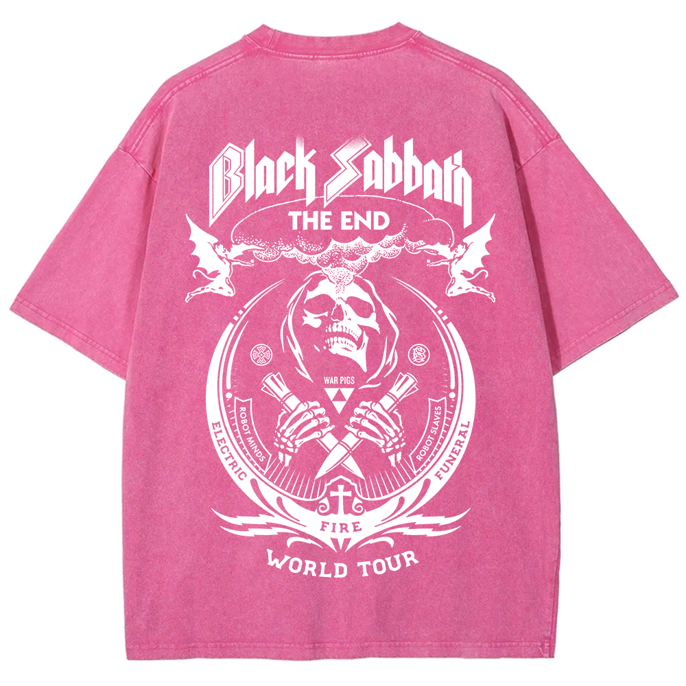 Unisex Vintage Washed Black Sabbath T-Shirt