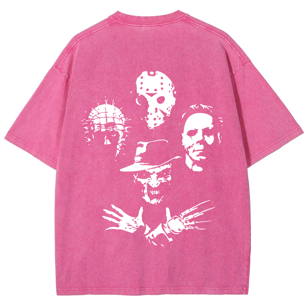 ?Horror Film t-Shirt Halloween Freddie Jason Hellraiser Grunge Rock Retro Black