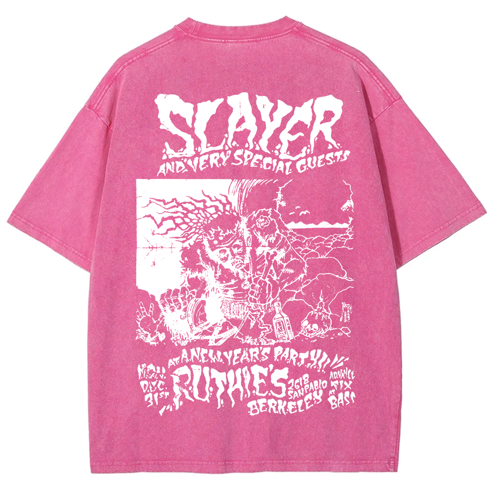 Unisex Retro Slayer Poster Printed t-Shirt