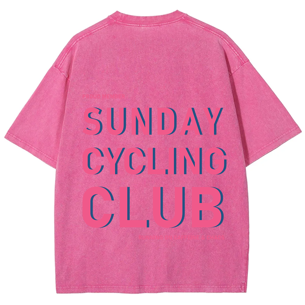 Sunday Cycling Club Unisex Fit Washed T-Shirt