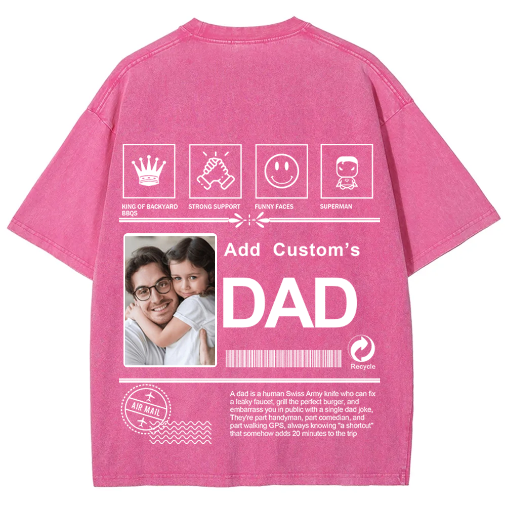 DAD Custom Unisex Fit Washed T-Shirt