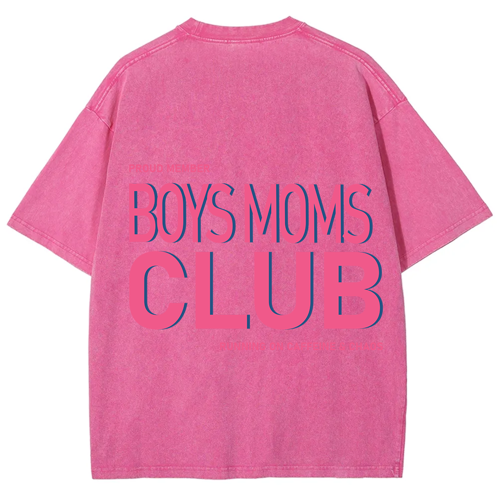 Boys Moms Club Unisex Fit Washed T-Shirt