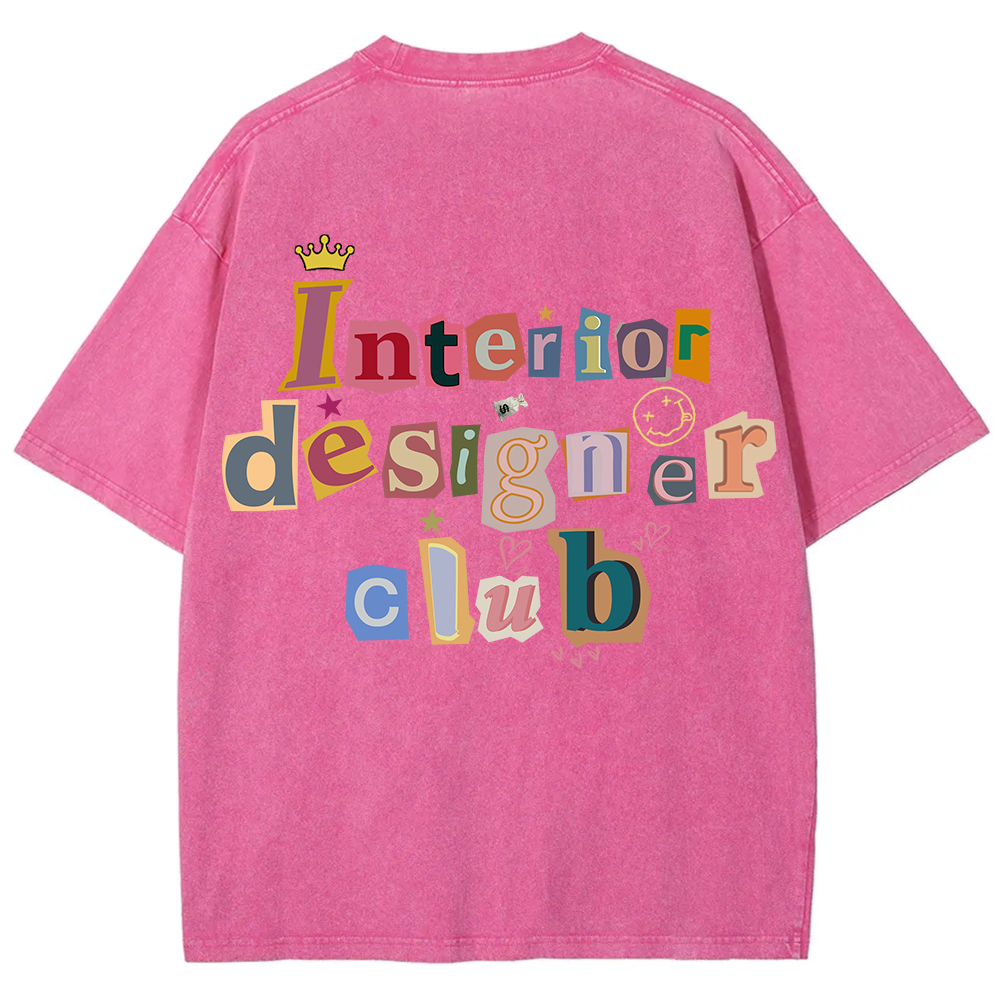 Interior Designer Club Unisex Fit Washed T-Shirt?
