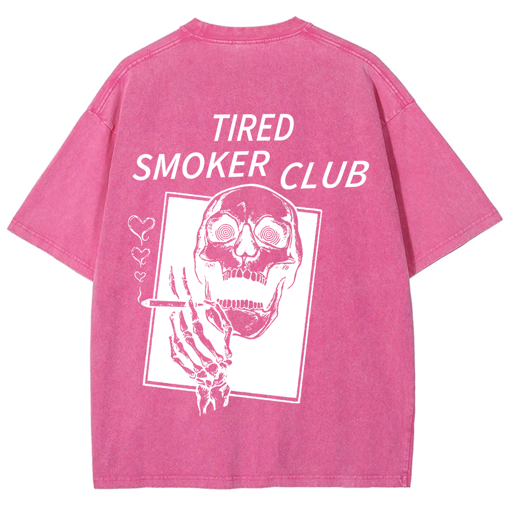 Tired Smoker Club Unisex Fit Washed T-Shirt