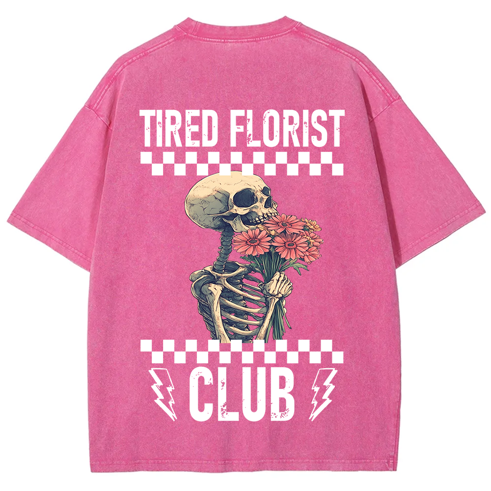 Tired Florist Club Unisex Fit Washed T-Shirt