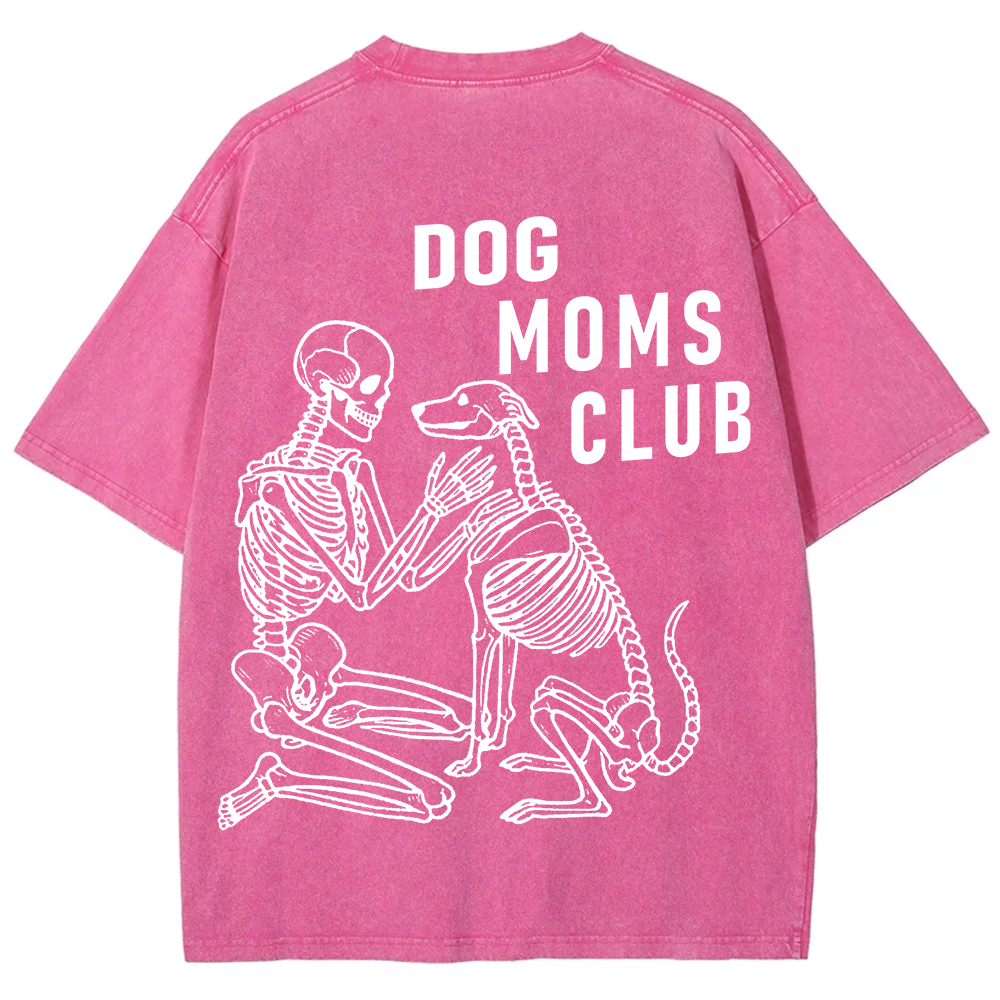 Dog Moms Club Unisex Fit Washed T-Shirt?