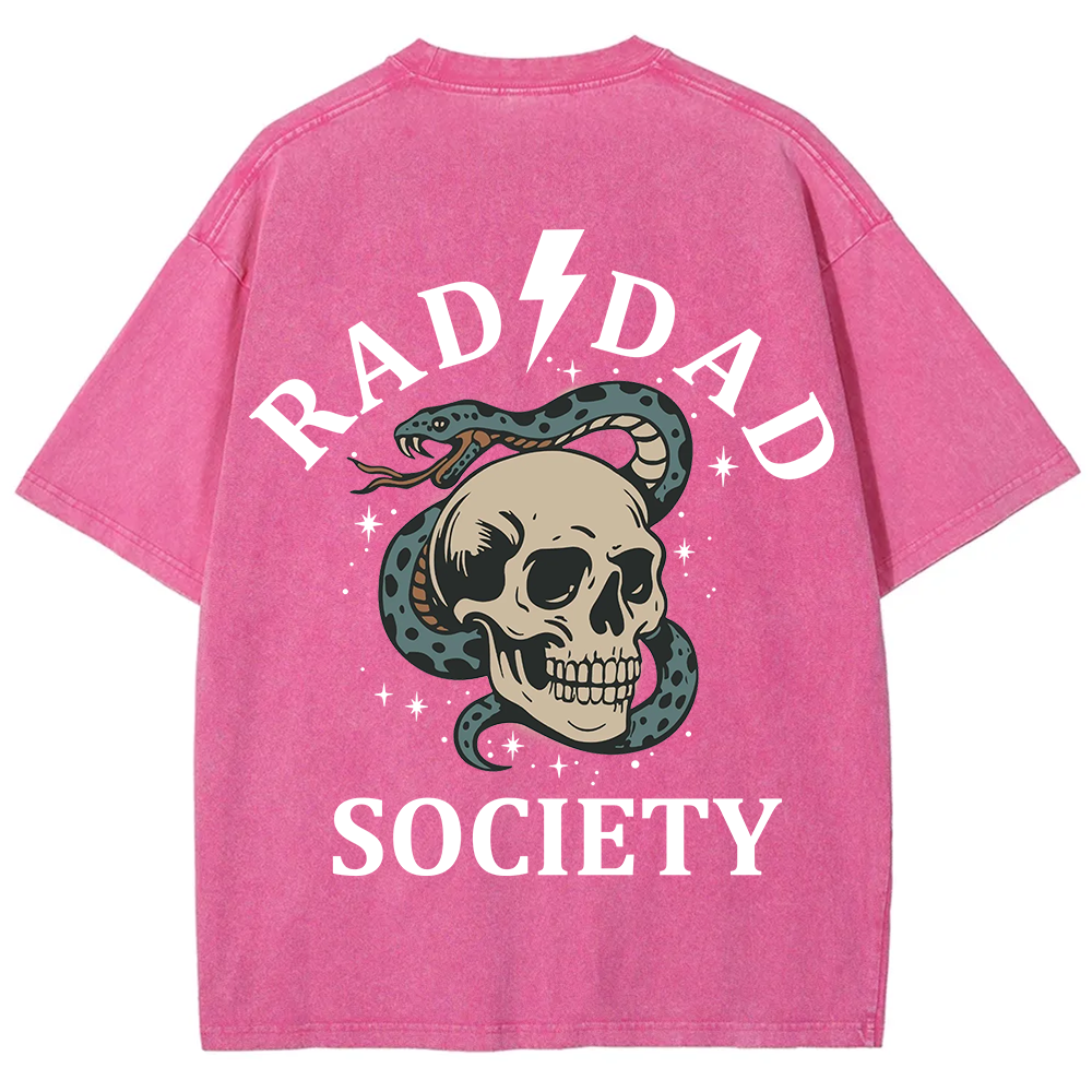 Rad Dad Society Unisex Fit Washed T-Shirt
