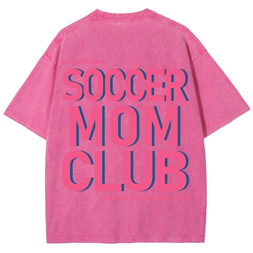 Soccer Mom Club Unisex Fit Washed T-Shirt
