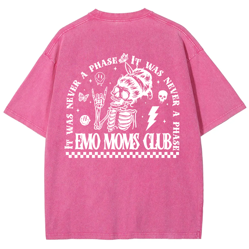 Emo Moms Club Unisex Fit Washed T-Shirt?