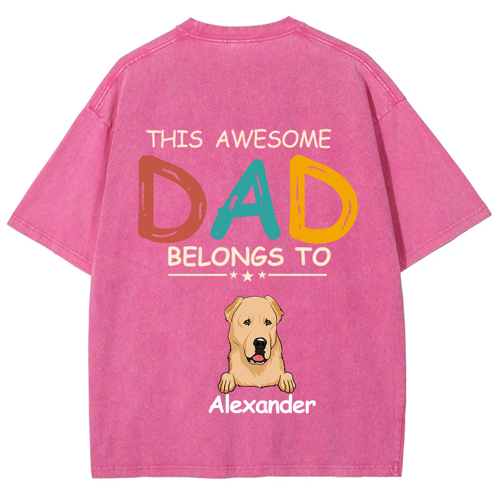 This Awesome Mom/Dad Belongs To - Personalized Custom Unisex  T-shirt
