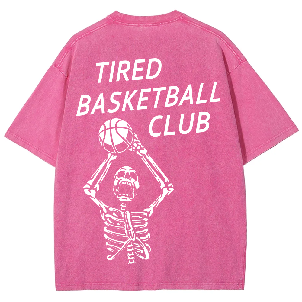 Tired Basketball Club Unisex Fit Washed T-Shirt