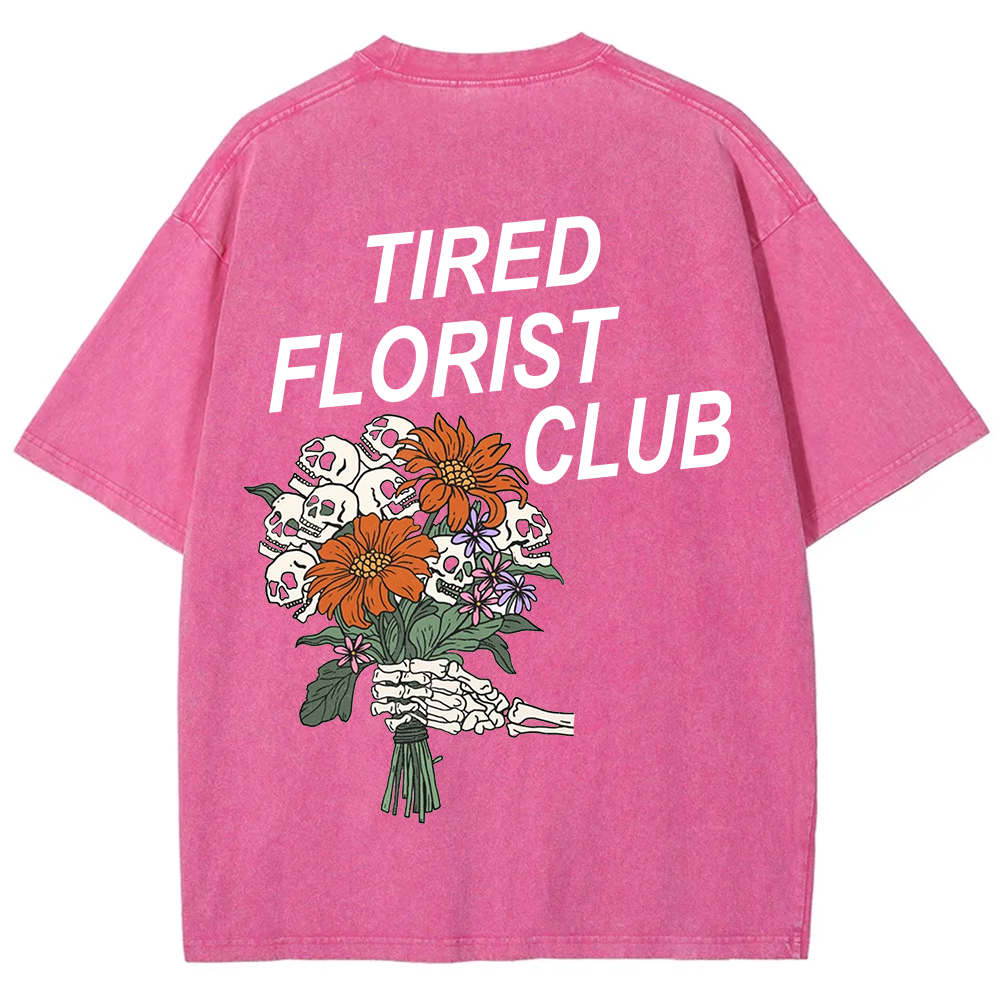 Tired Florist Club Unisex Fit Washed T-Shirt?