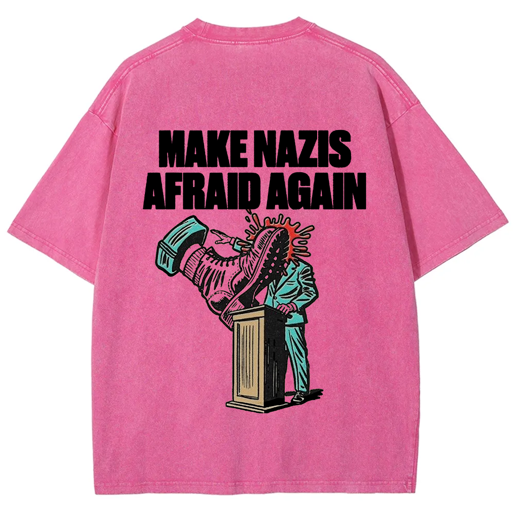 Vintage Washed Make Nazis Afraid Again t-Shirt