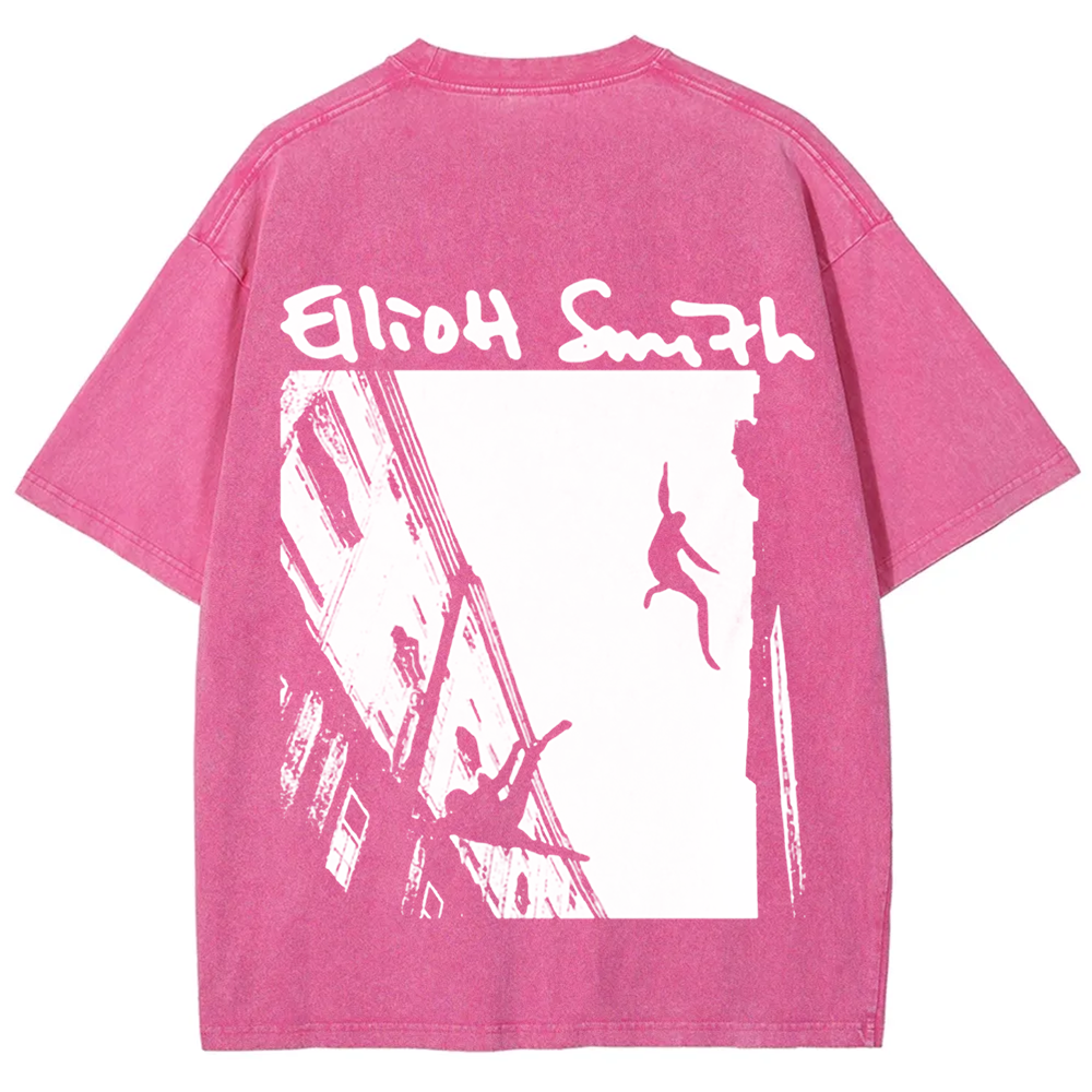 Unisex Washed Elliot Smith Singer t-Shirt