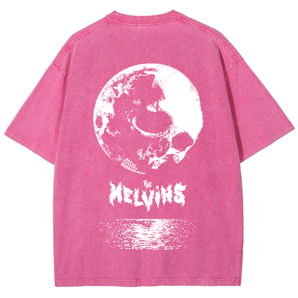 Unisex Washed The Melvins Concert Tour Moon t-Shirt