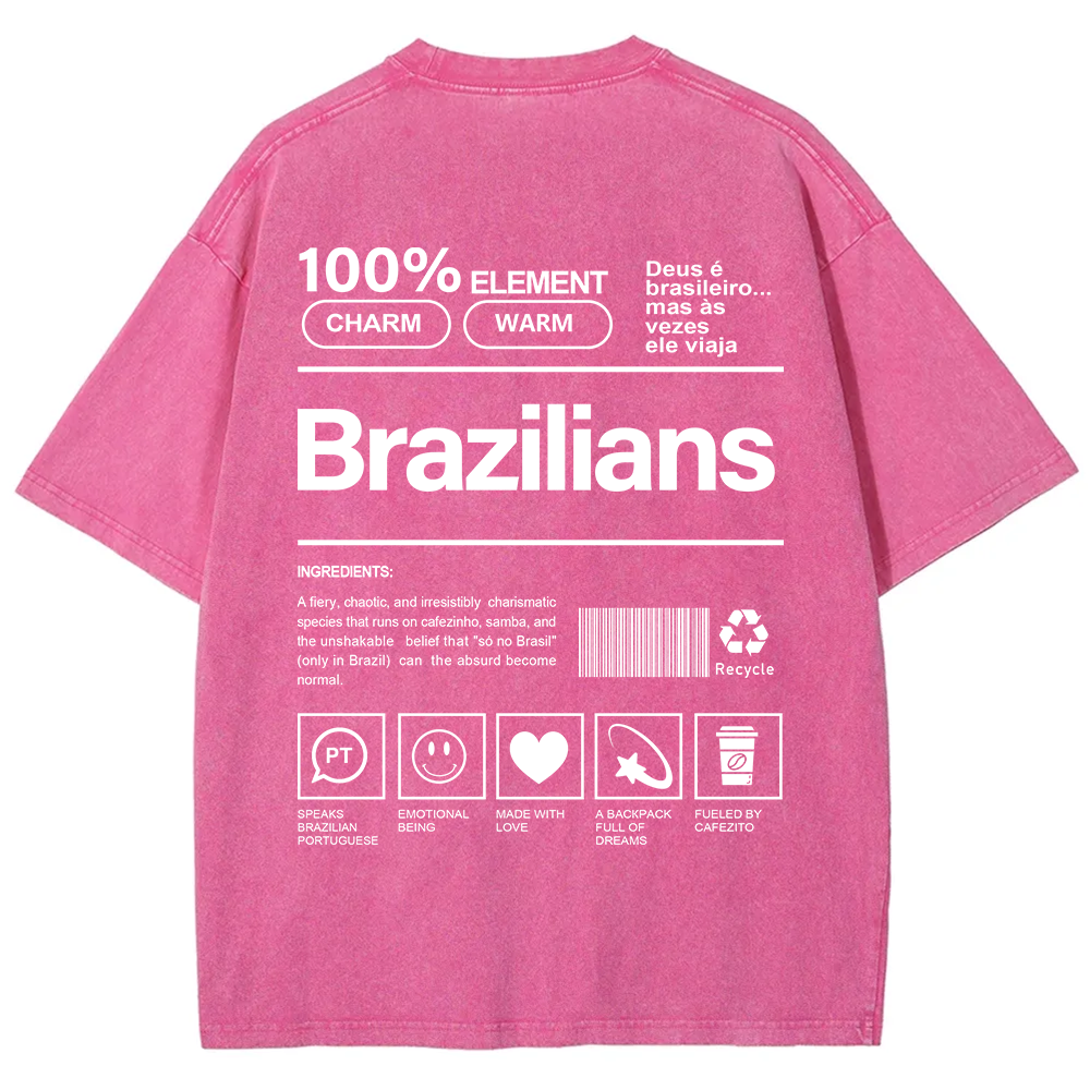Brazilians Unisex Fit  Washed T-Shirt