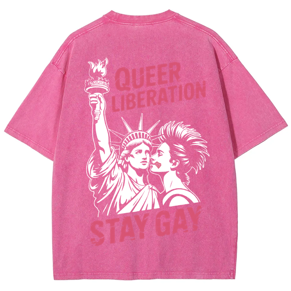 Unisex Vintage Queer Liberation Stay Gay t-Shirt