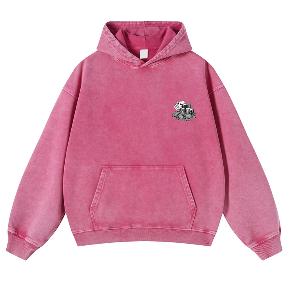 Professional Gambler Washed Hoodie wearishow