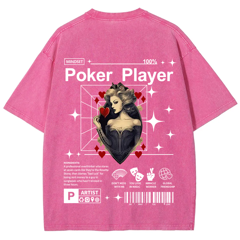 Poker Player Unisex Fit Washed T-Shirt