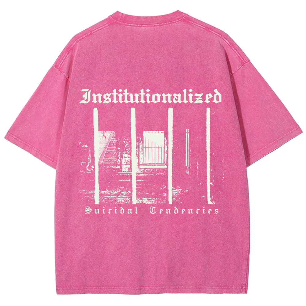 Unisex Vintage  Suicidal Tendencies Band Institutionalized t-Shirt