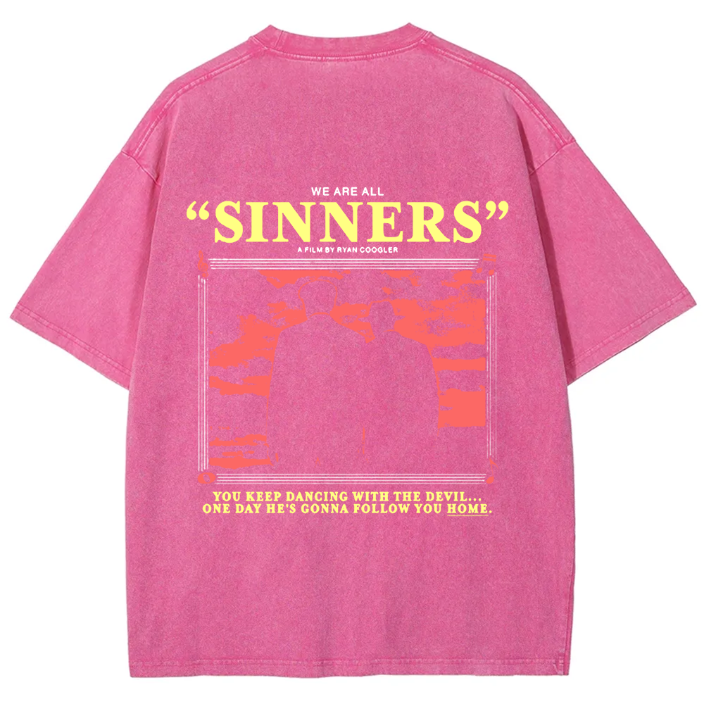 Unisex Vintage Sinners Horror Movie t-Shirt
