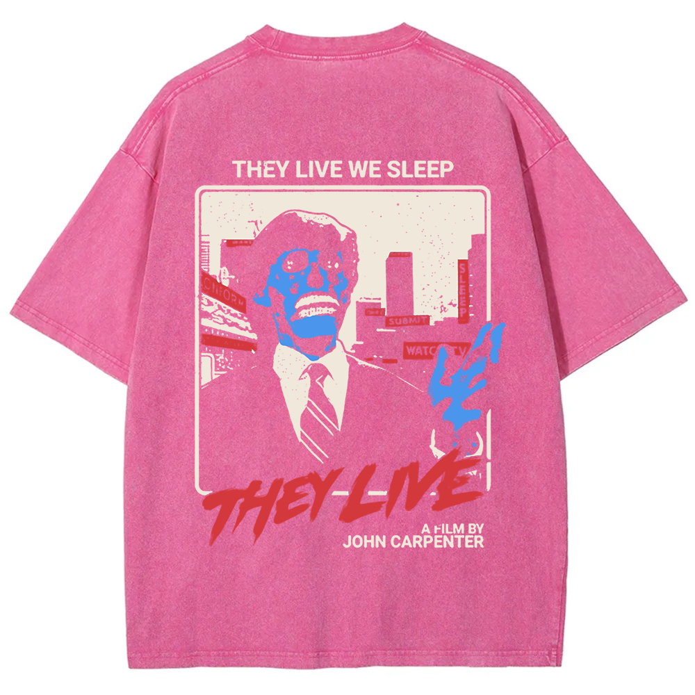 Unisex Vintage They Live horror movie  t-Shirt