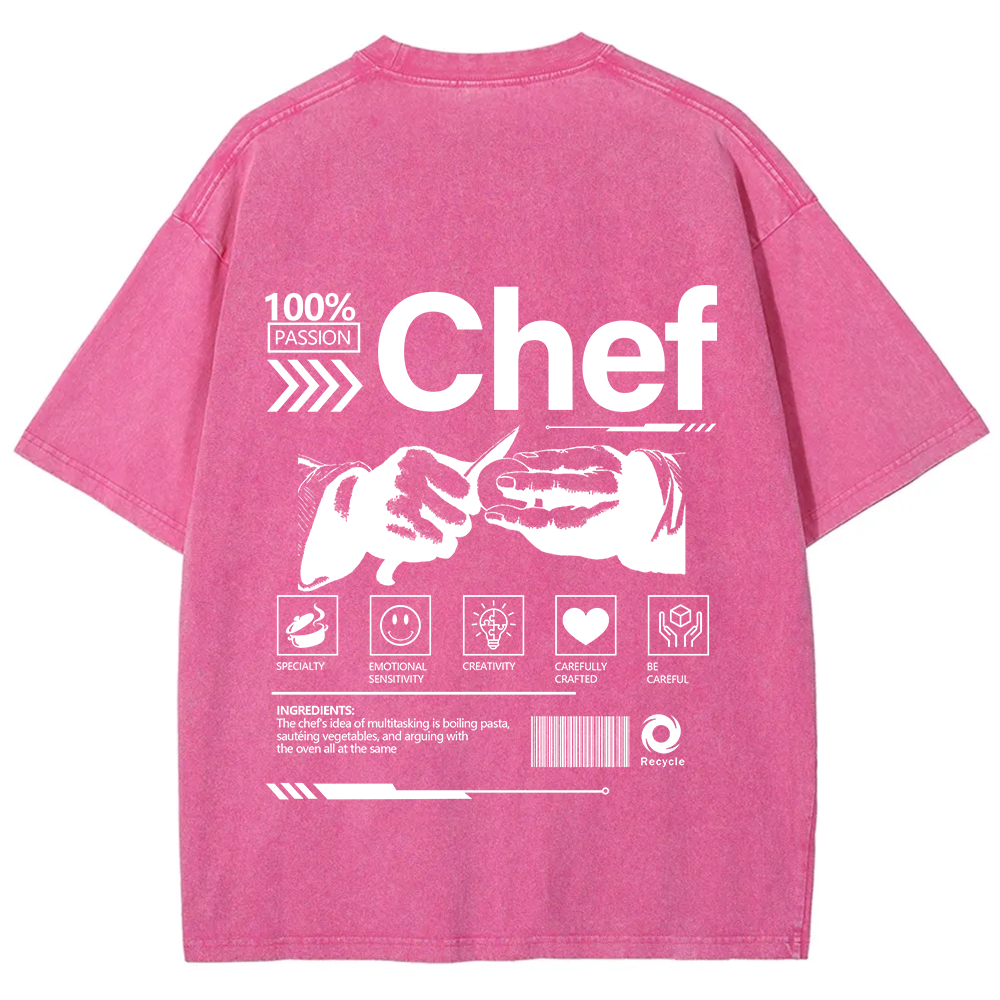 Chef Unisex Fit Washed T-Shirt