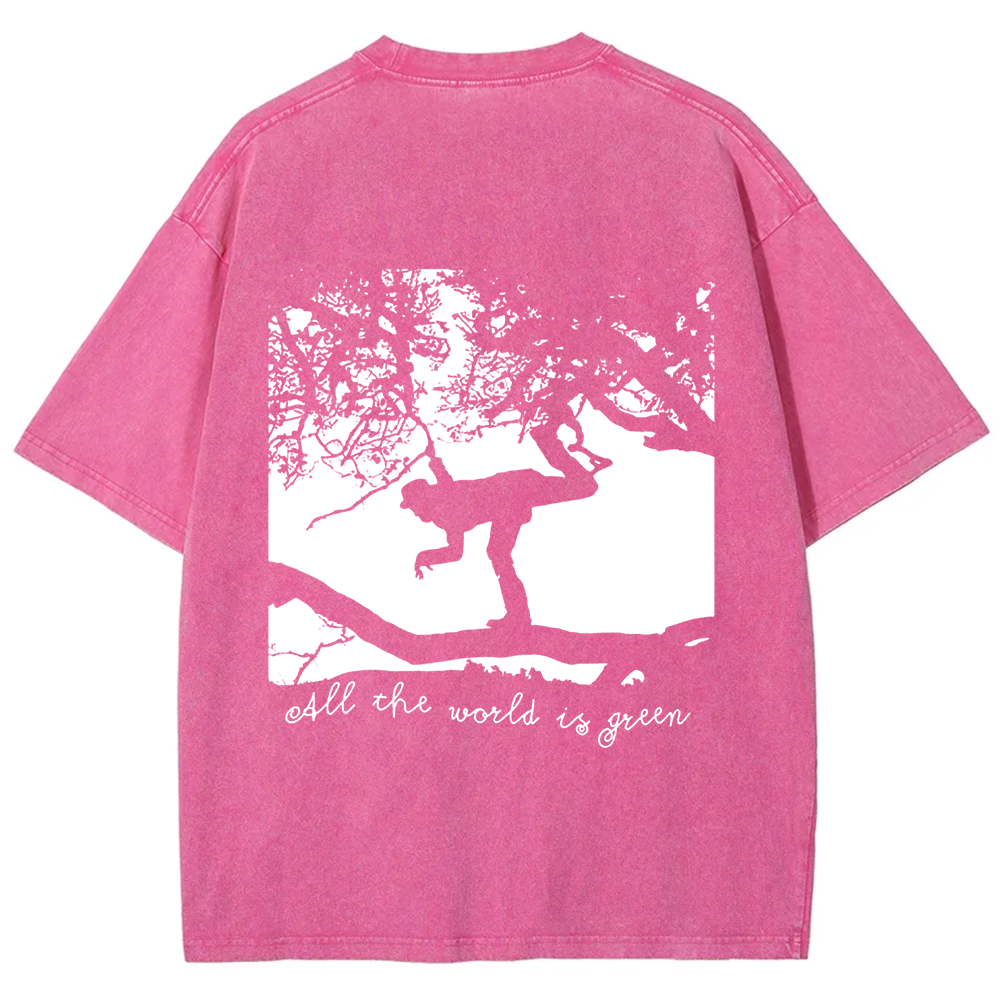 Unisex Vintage  Tom Waits - All the World is Green Music t-Shirt