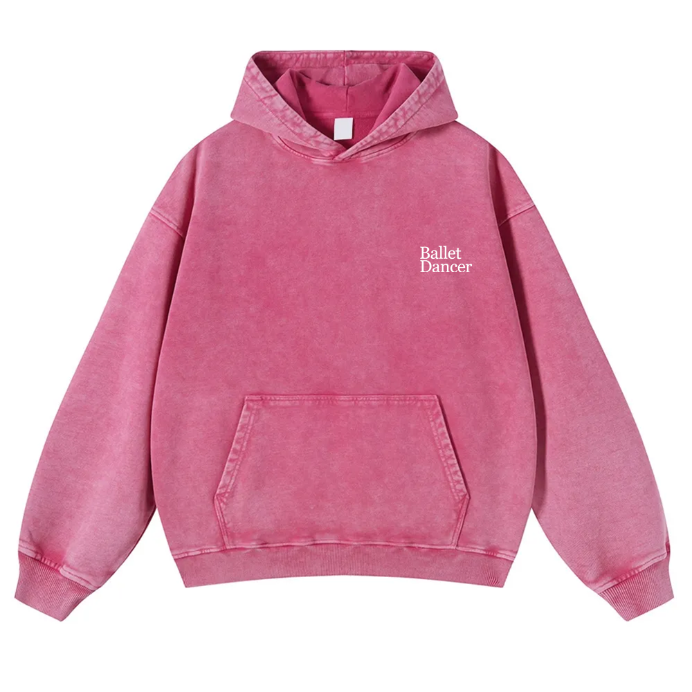 Ballet Dancer Washed Hoodie wearishow