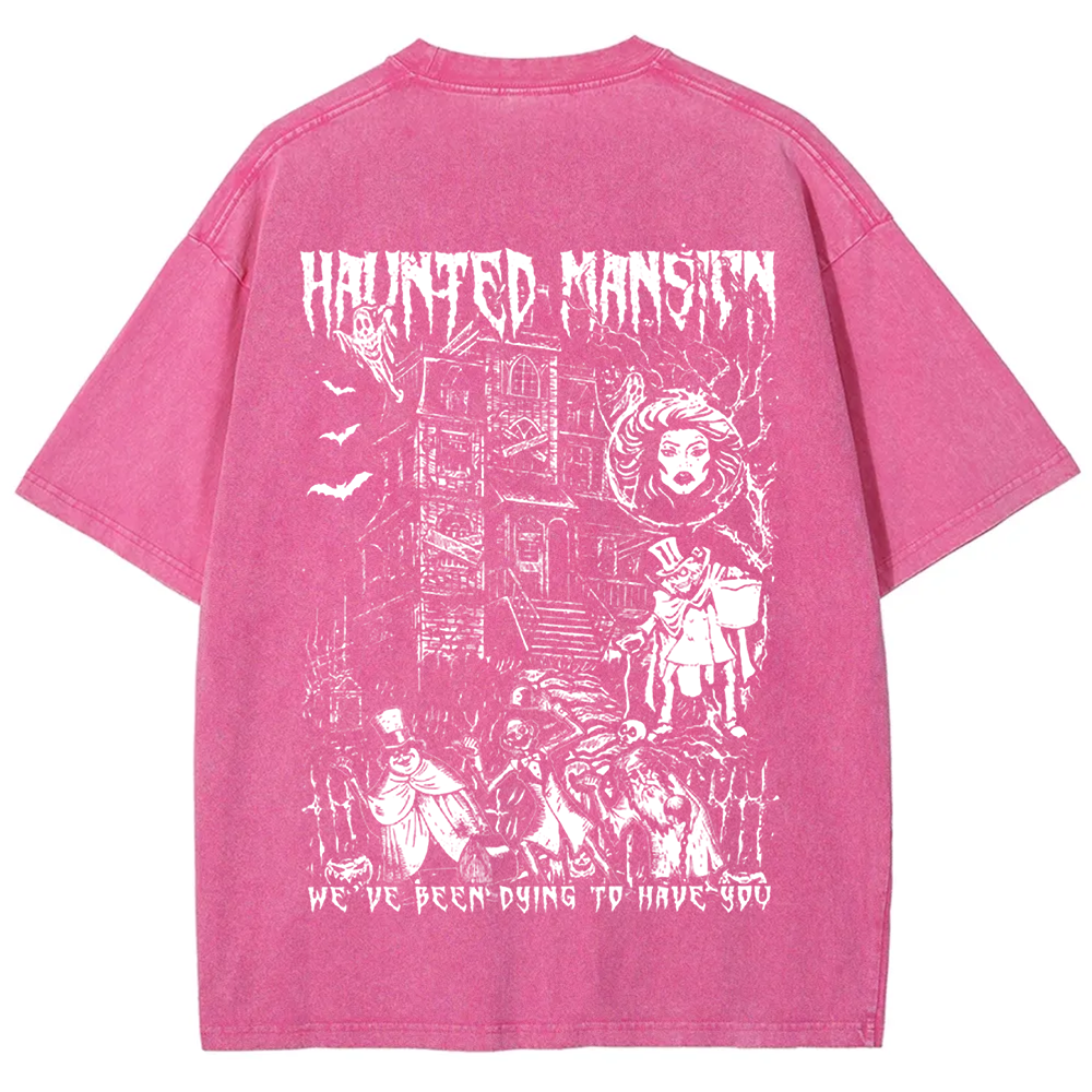 Unisex Vintage  Haunted Mansion Horror Movie t-Shirt
