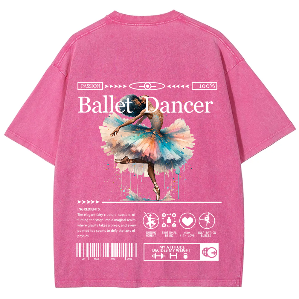 Ballet Dancer Unisex Fit Washed T-Shirt