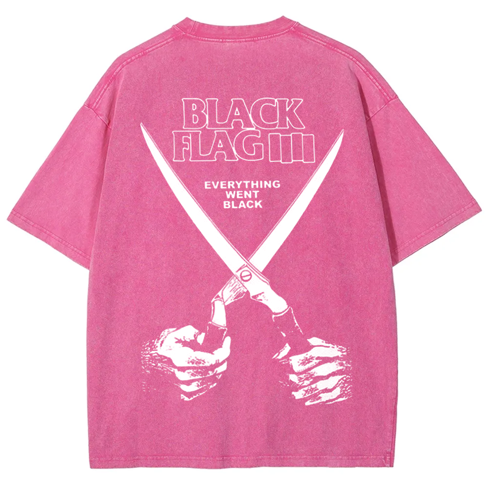 Unisex Vintage Black Flag Rock Band t-Shirt