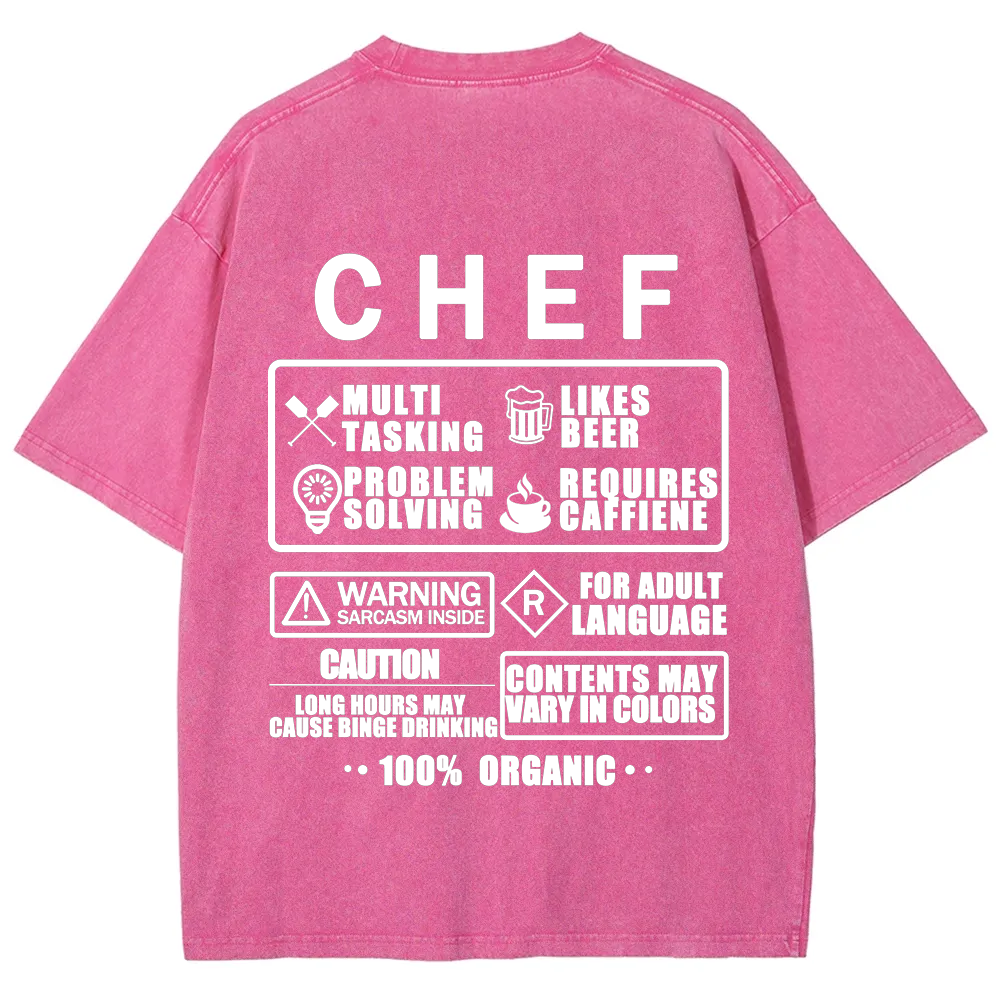 Chef Unisex Fit Washed T-Shirt