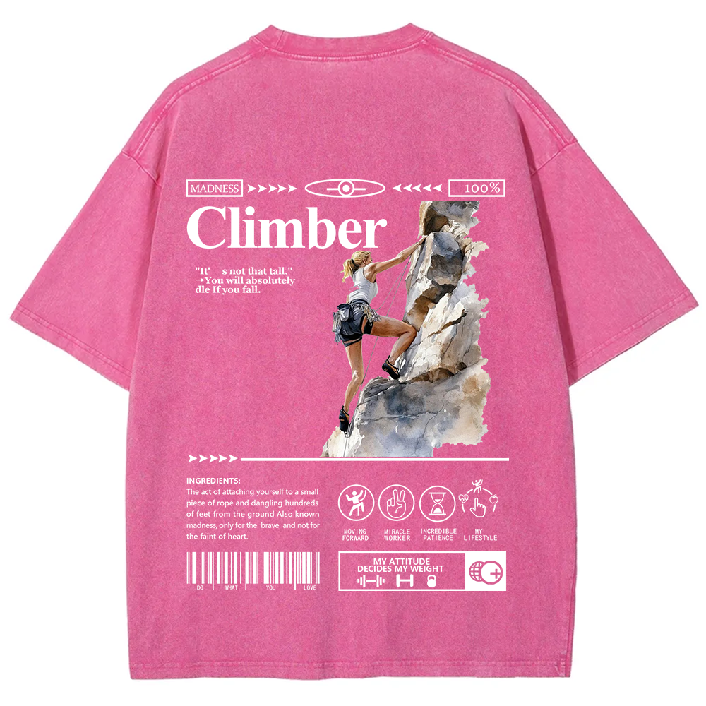 Climber Unisex Fit Washed T-Shirt