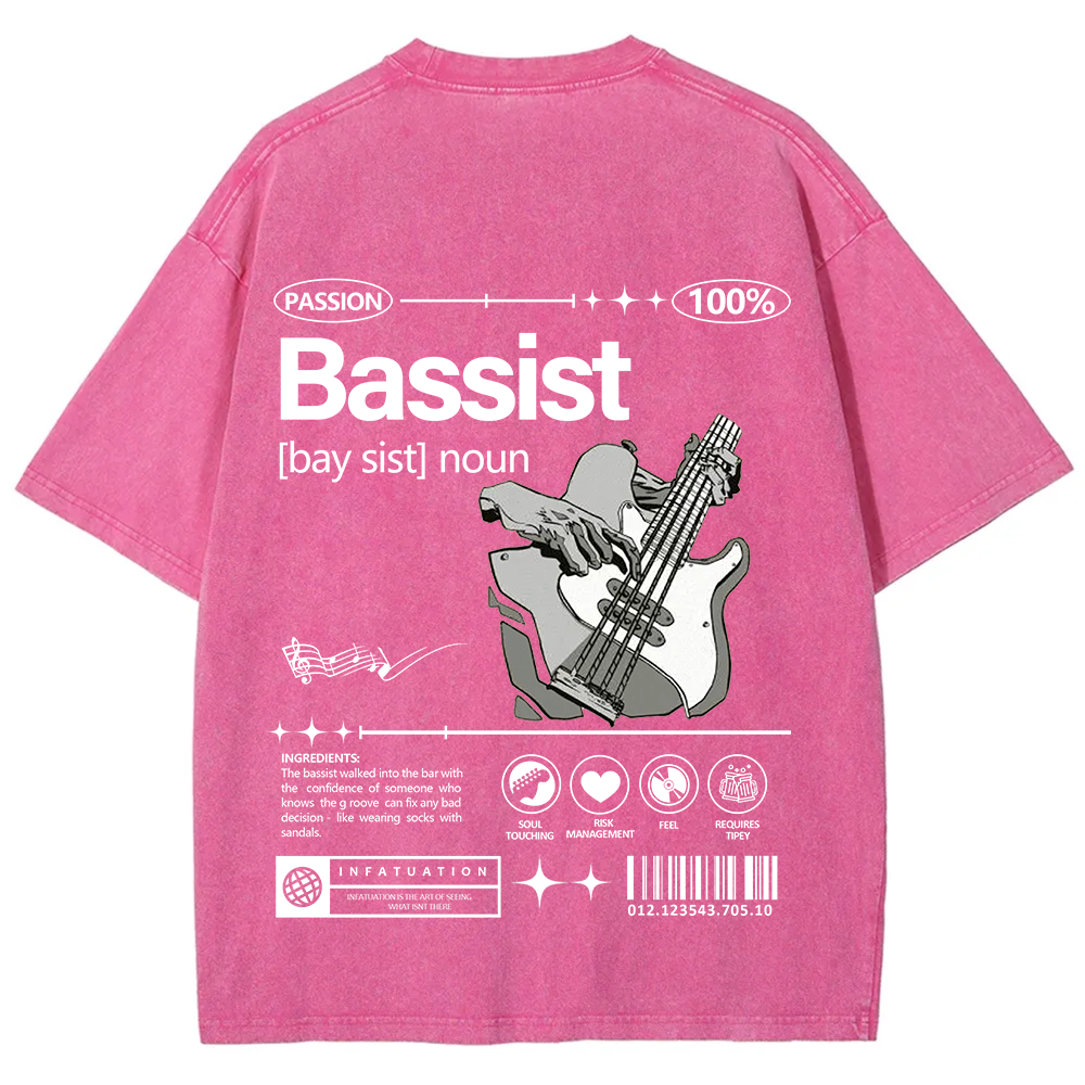 Bassist Unisex Fit Washed T-Shirt