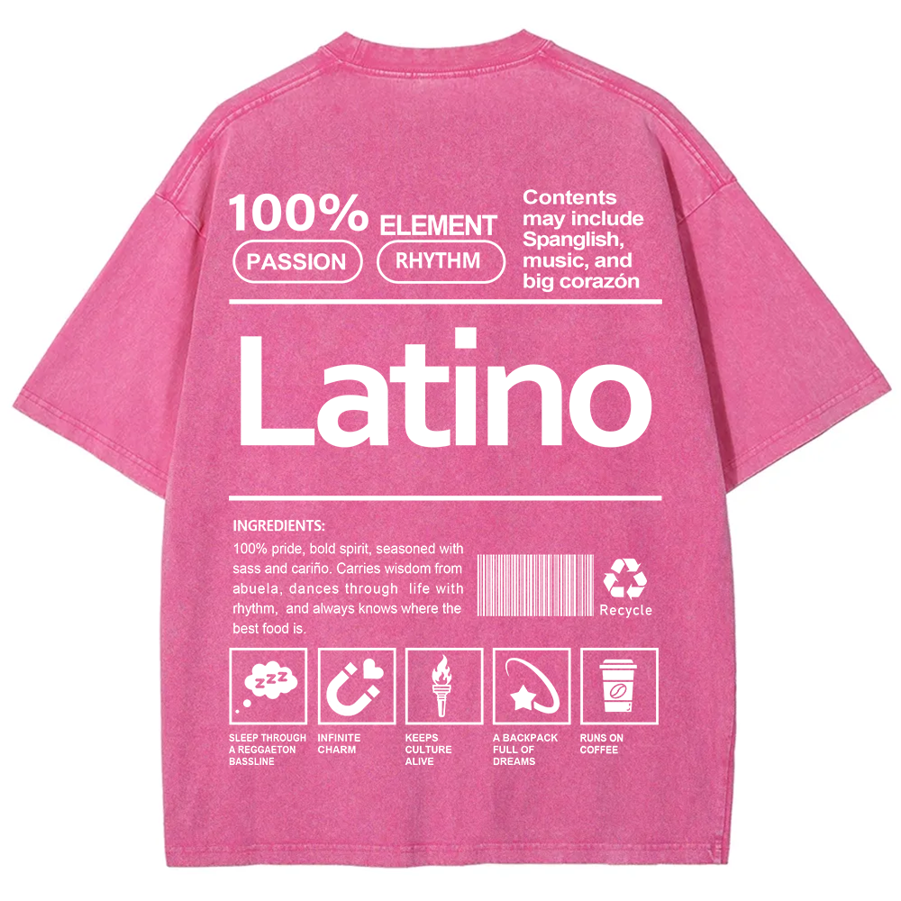 Latino Unisex Fit  Washed T-Shirt